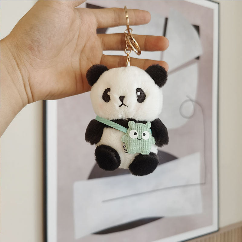 Plush Panda Keychain And Clip-on