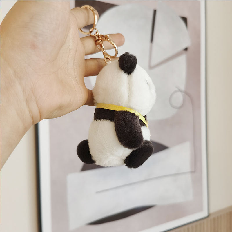 Plush Panda Keychain And Clip-on
