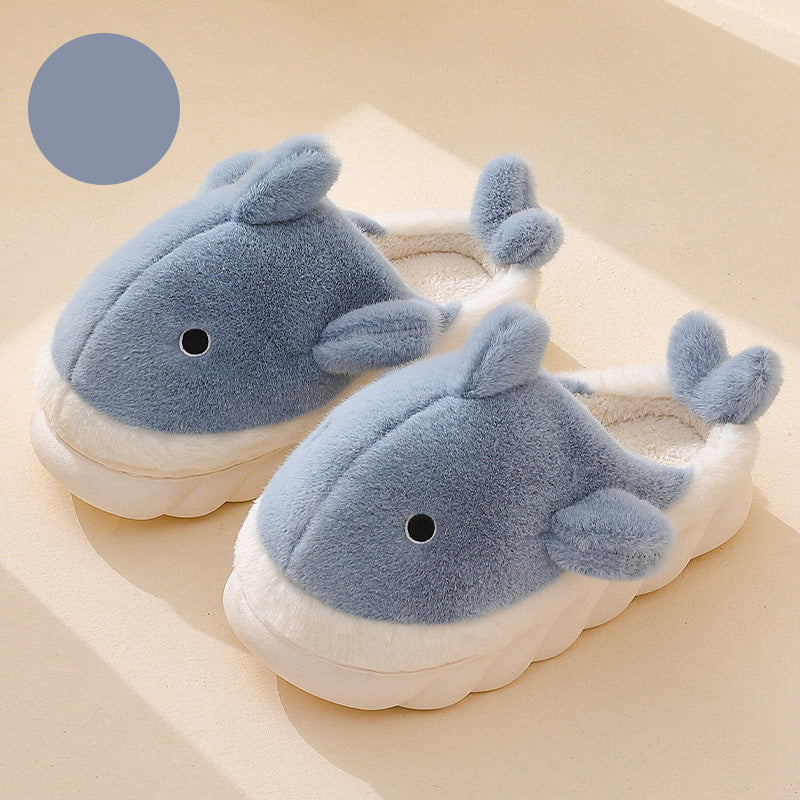 Fuzzy Shark Slippers