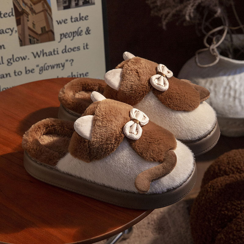 Fuzzy Cat Slippers