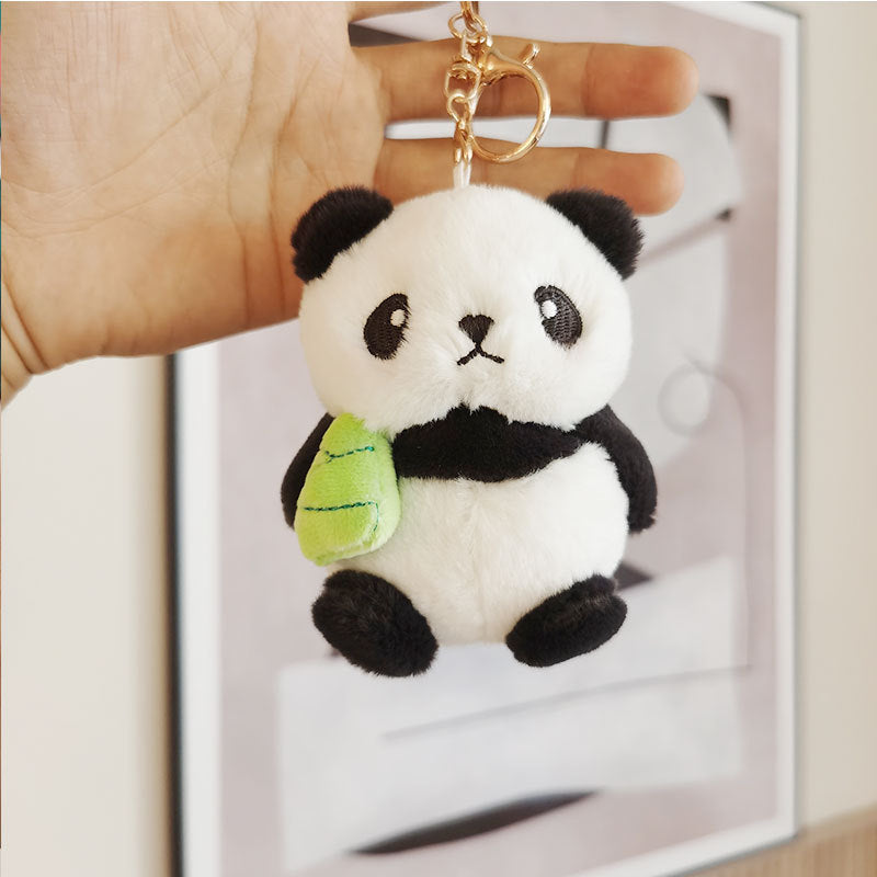 Plush Panda Keychain And Clip-on