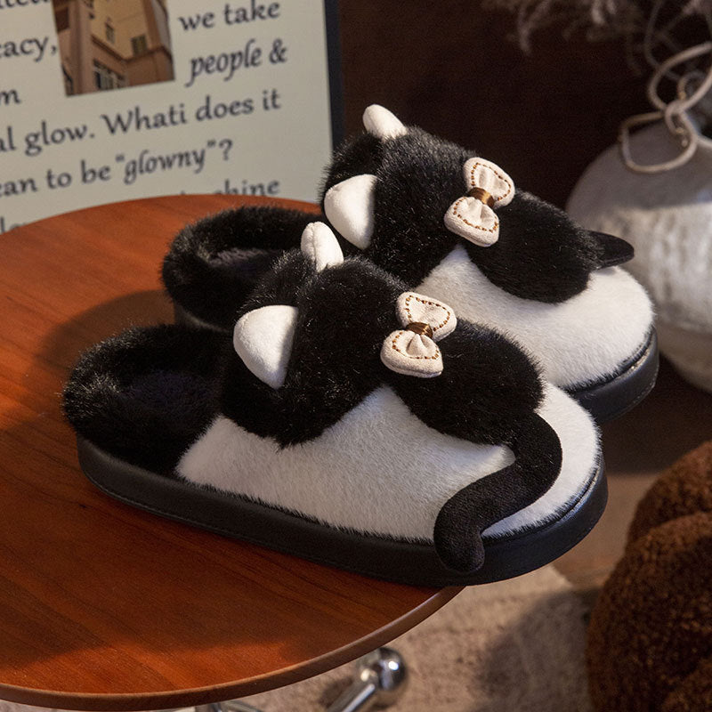 Fuzzy Cat Slippers