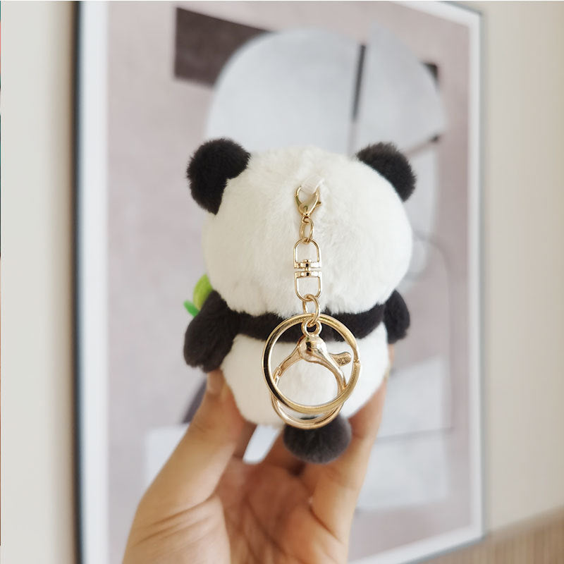 Plush Panda Keychain And Clip-on