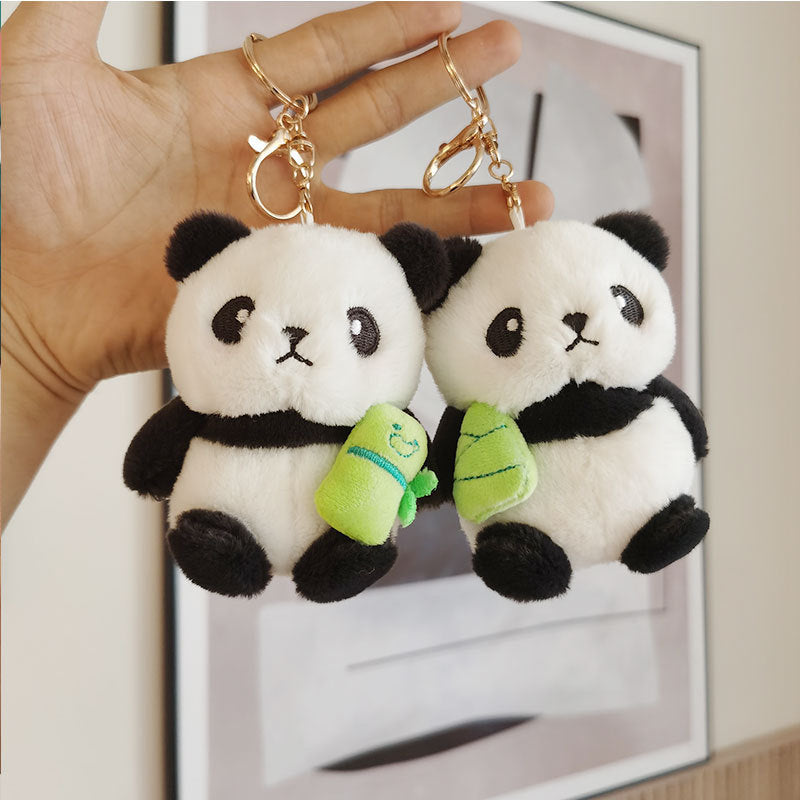 Plush Panda Keychain And Clip-on