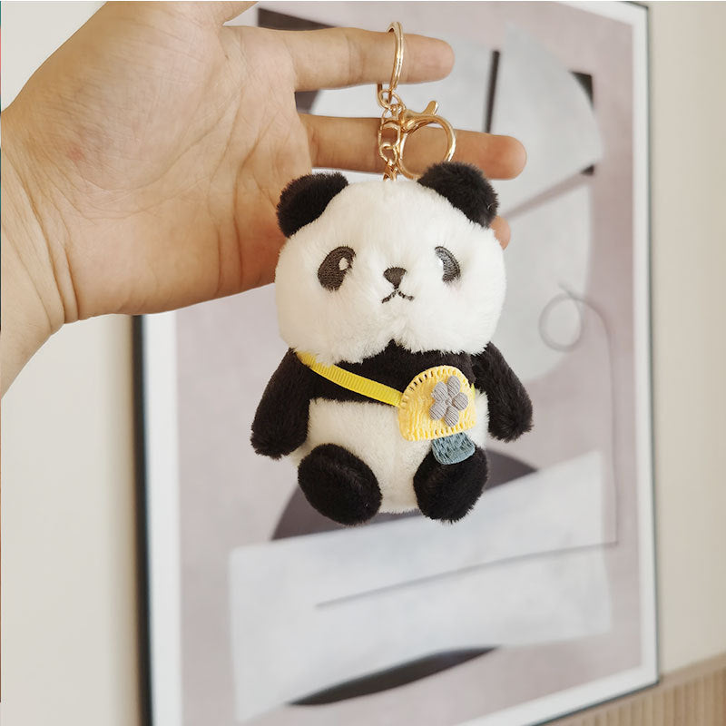 Plush Panda Keychain And Clip-on