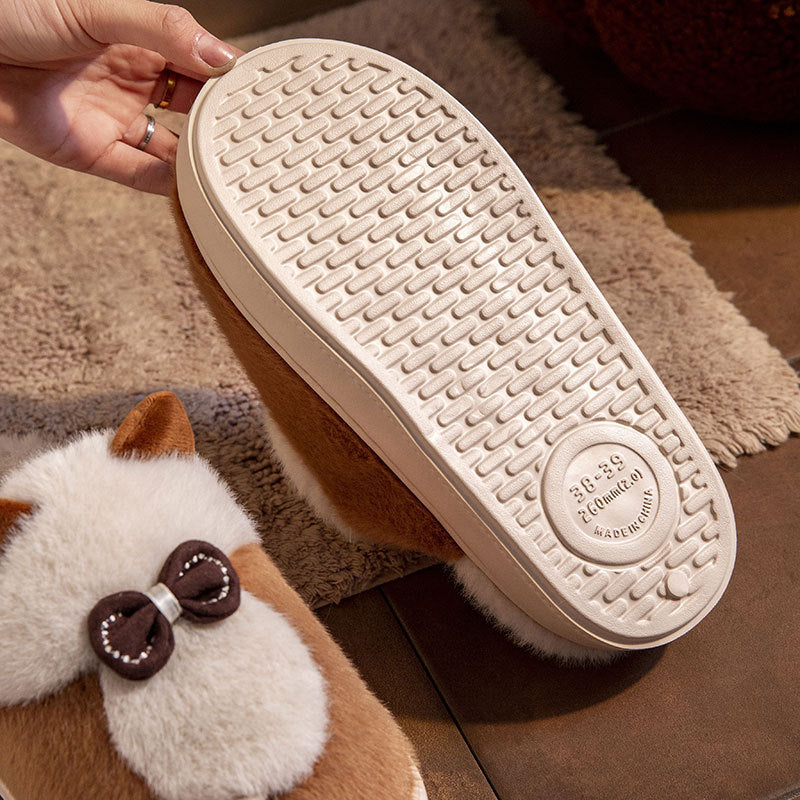 Fuzzy Cat Slippers