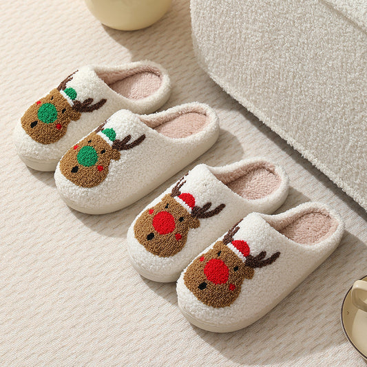 Festive Reindeer Slippers